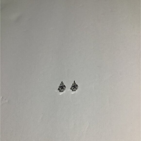 Triangle Round Stud Earrings Silver Tone Women's Fashion Jewelry - Picture 3 of 6